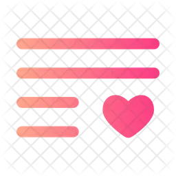 List Heart  Icon