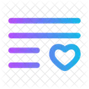 List Heart List Sort Icon
