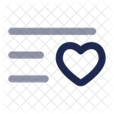 List Heart Minimalistic List List Heart Icon