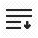 List Symbol Arrow Down Icon Task List With Downward Arrow Icon