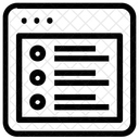 Lista Pagina Da Web Layout Icon
