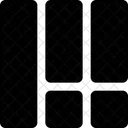 Cuadricula De Lista De La Barra Lateral Izquierda Icono