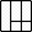 Cuadricula De Lista De La Barra Lateral Izquierda Icono