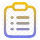 Lista da área de transferência  Ícone