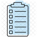 Lista De Agenda Cor Sombra Icone Linha Fina Ícone