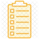 Agenda Lista Duotone Linha Icone Ícone