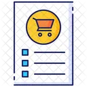 Compras Lista Plano Ícone