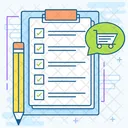 Lista De Verificacion Lista De Productos Lista De Tareas Pendientes Icono