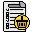 Lista De Compras Lista De Verificacao Lista Ícone