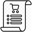 Lista De Compras Lista En Linea Icono
