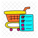 Ilustracion Vibrante De La Lista De Compras Lista De Compras Lista Icono