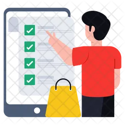 Lista de compras en línea  Icono