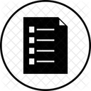 Lista De Contenido Analisis Negocios Icono