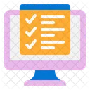Lista De Verificacao Computador Monitor Ícone