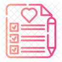 Lista De Convidados Amor E Romance Casamento Ícone