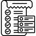 Lista De Verificacao De Banco De Dados Lista De Verificacao Armazenamento Ícone