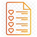 Lista De Desejos Coracao Favorito Ícone