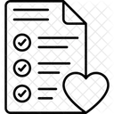 Lista De Desejos Coracao Lista Ícone
