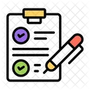 Lista De Escrita Lista De Verificacao Tarefas Ícone