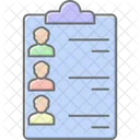 Lista De Invitados Icono De Color Lineal Icono