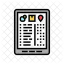Lista de itens on-line  Ícone