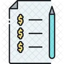 Lista De Orcamento Lista Lista De Verificacao Icon
