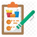Lista De Pedidos Lista De Verificacion Comida Icono