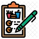 Lista De Pedidos Lista De Verificacion Comida Icono