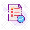 Lista Lista De Verificacao Lista Aprovada Ícone