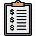 Lista De Precos Orcamento Custo Icon
