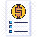 Lista Presupuesto Finanzas Icono