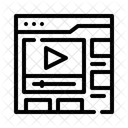 Playlist Player De Video Pagina Da Web Ícone