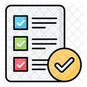 Lista de tareas completadas  Icono