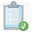 Lista De Tareas Verificadas Tarea Completada Lista De Verificacion Aprobada Icono