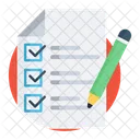 Lista De Verificacao Lista Verificada Bloco De Notas Ícone