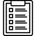 Lista De Verificacao Prancheta Memorando Ícone