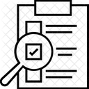 Lista De Verificacao Lista Lupa Ícone
