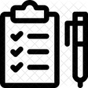 Lista De Verificacao Caneta Tarefas Ícone