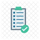 Lista De Verificacao Area De Transferencia Documento Ícone