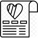 Lista De Verificacao Documento Coracao Ícone