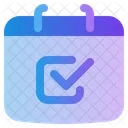 Lista De Verificacao Do Calendario Ícone