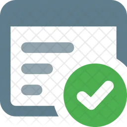 Lista de verificação de conteúdo da web  Ícone