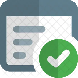 Lista de verificação de conteúdo da web  Ícone