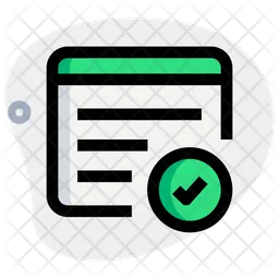 Lista de verificação de conteúdo da web  Ícone