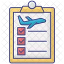 Travel Checklist Outline Fill Icon Travel And Tour Icons Ícone