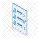 Lista de verificação do usuário  Ícone