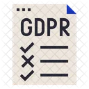 GDPR Lista De Verificacao Regulamento Ícone