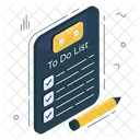 Lista De Verificacion Lista De Tareas Pendientes Hoja De Trabajo Icon