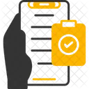 Lista De Verificacion Telefono En La Mano Lista De Tareas Pendientes Icono