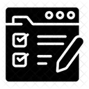 Lista De Verificacion Lista En Linea Lista De Tareas Icono